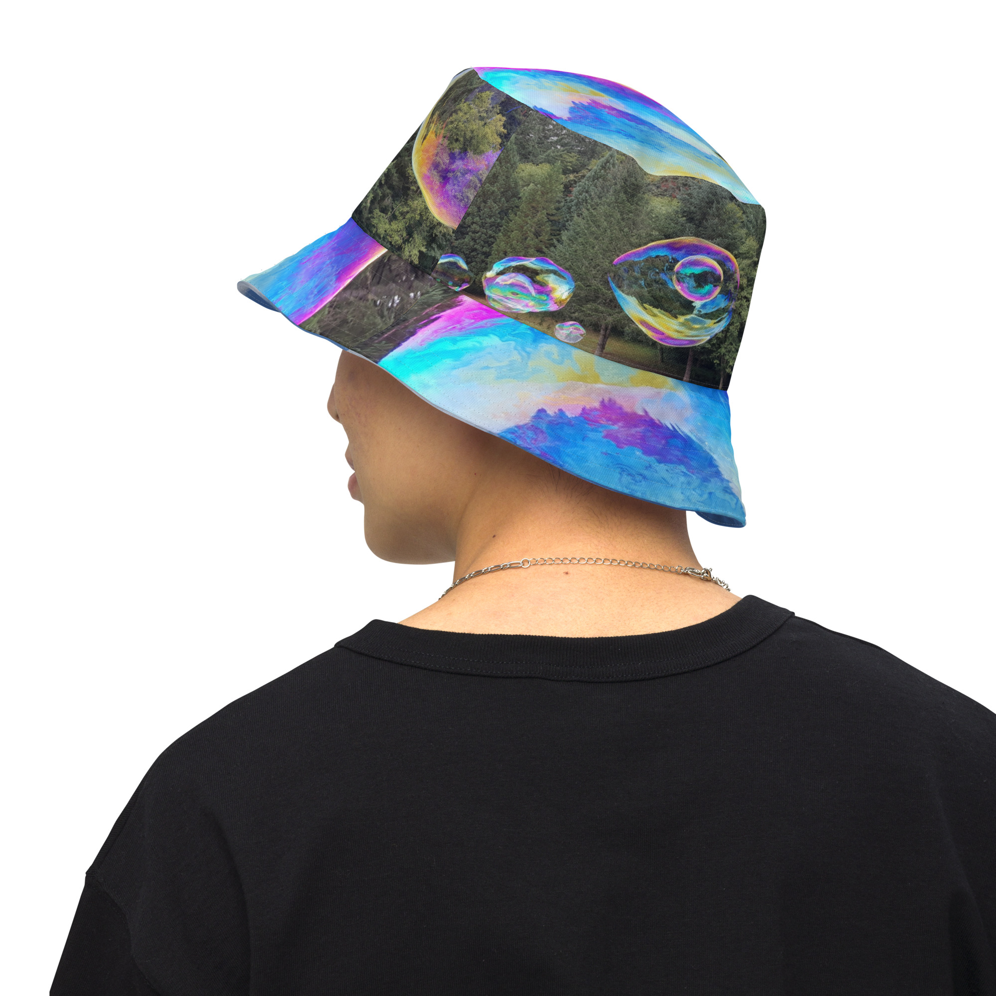 WAKE × BILLY'S by Acy REVERSIBLE HAT Bubble and BlueSky-WetRockLogo reversible hat | WetRock