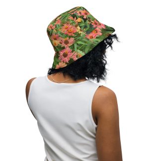 Flowers/BlueSky-WetRock Reversible hat