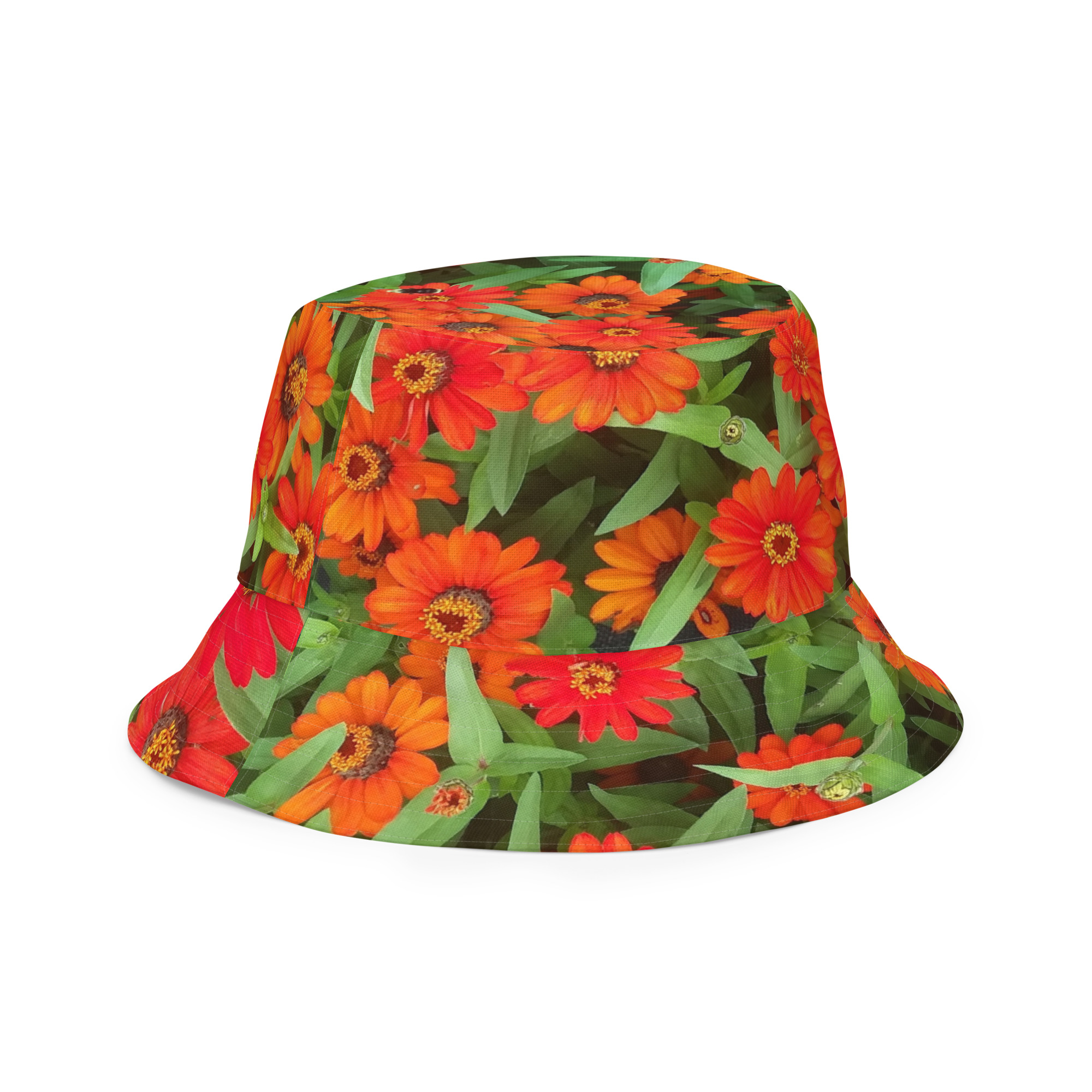 Red-Flowers/BlueSky-WetRock Reversible hat - Image 3