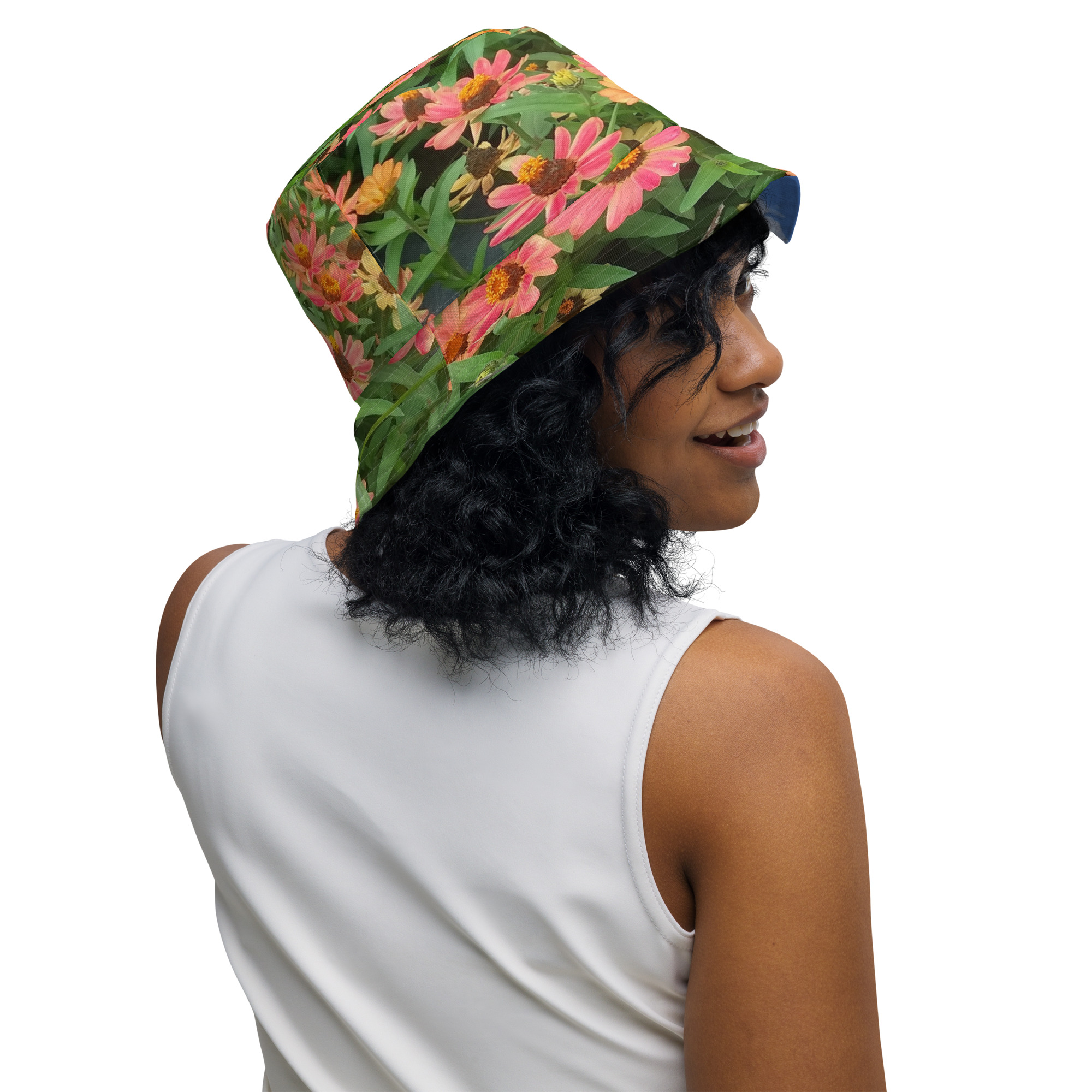 Flowers/BlueSky-WetRock Reversible hat - Image 3