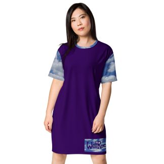 "Wet Rock" Purple T-shirt dress