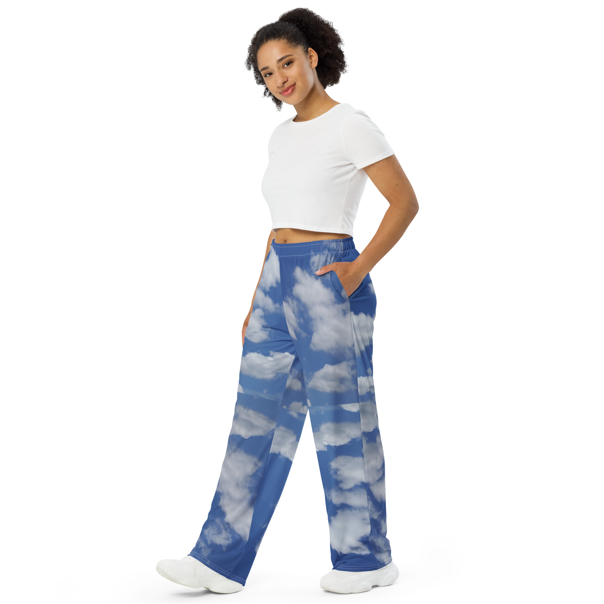 Blue-Sky unisex wide-leg pants