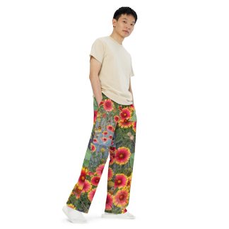 unisex wide-leg Gallardia Flower pants