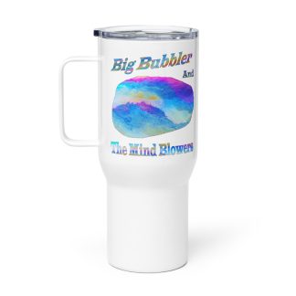 Insulated "Mind Blowers" Travel mug with a handle