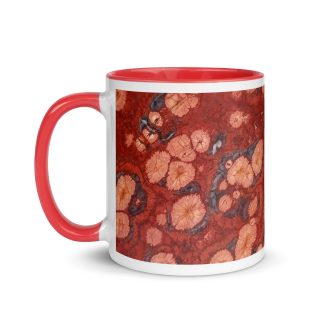 Orbicular Stone-Print Mug with Color Inside