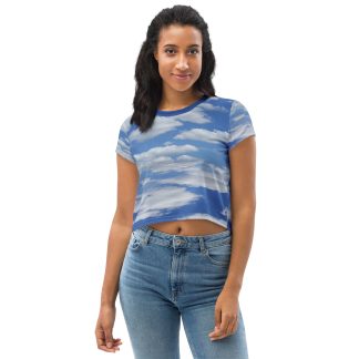 mid-weight jersey Blue-Sky Crop Tee