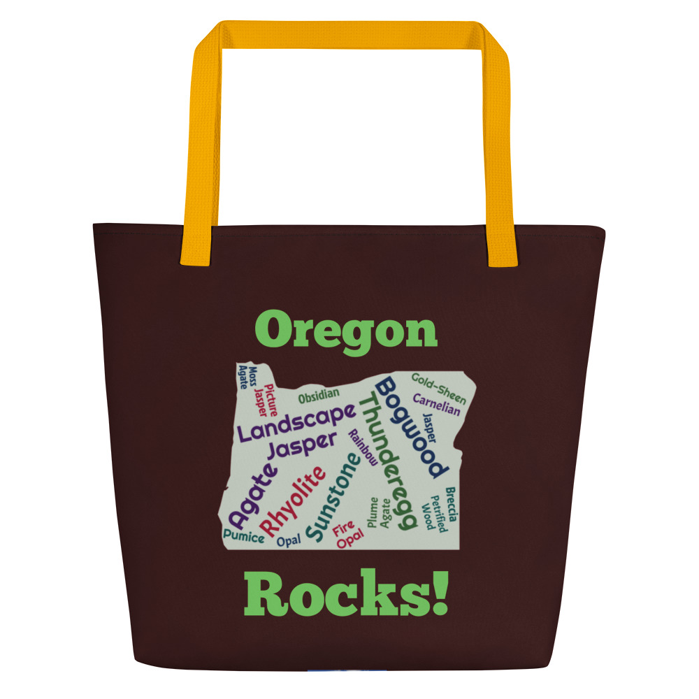 Oregon Rocks! Rich Burgundy Large Tote Bag - Image 8