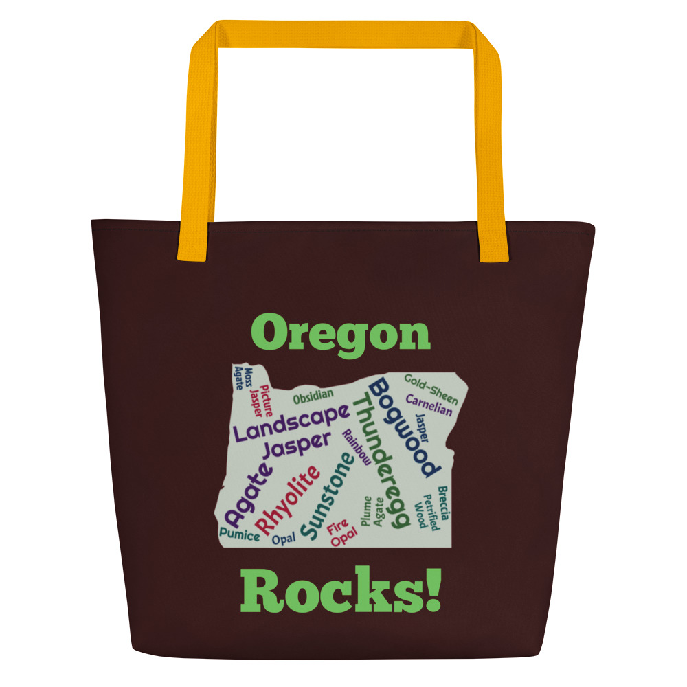 Oregon Rocks! Rich Burgundy Large Tote Bag - Image 7