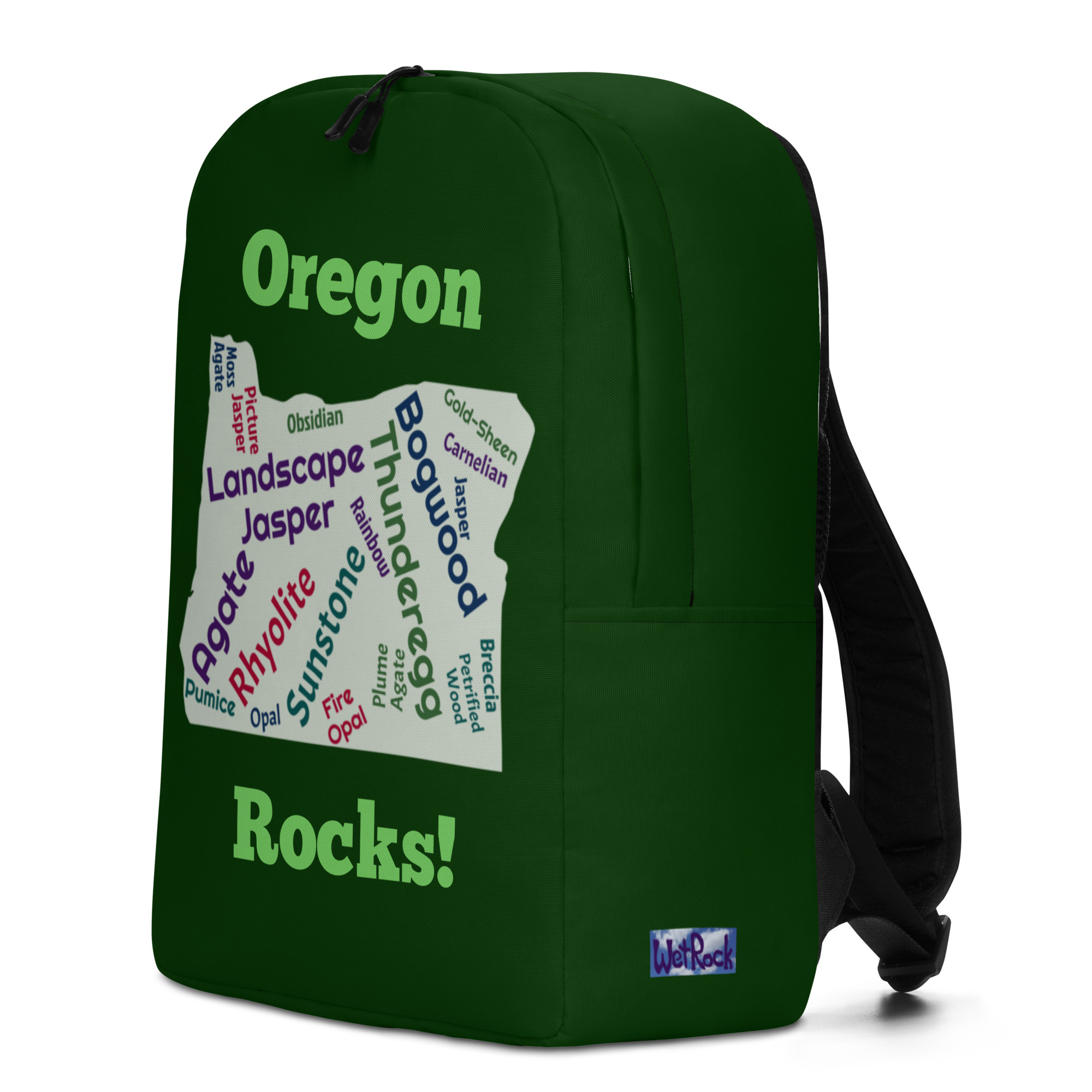 Oregon Rocks! Green Minimalist Backpack