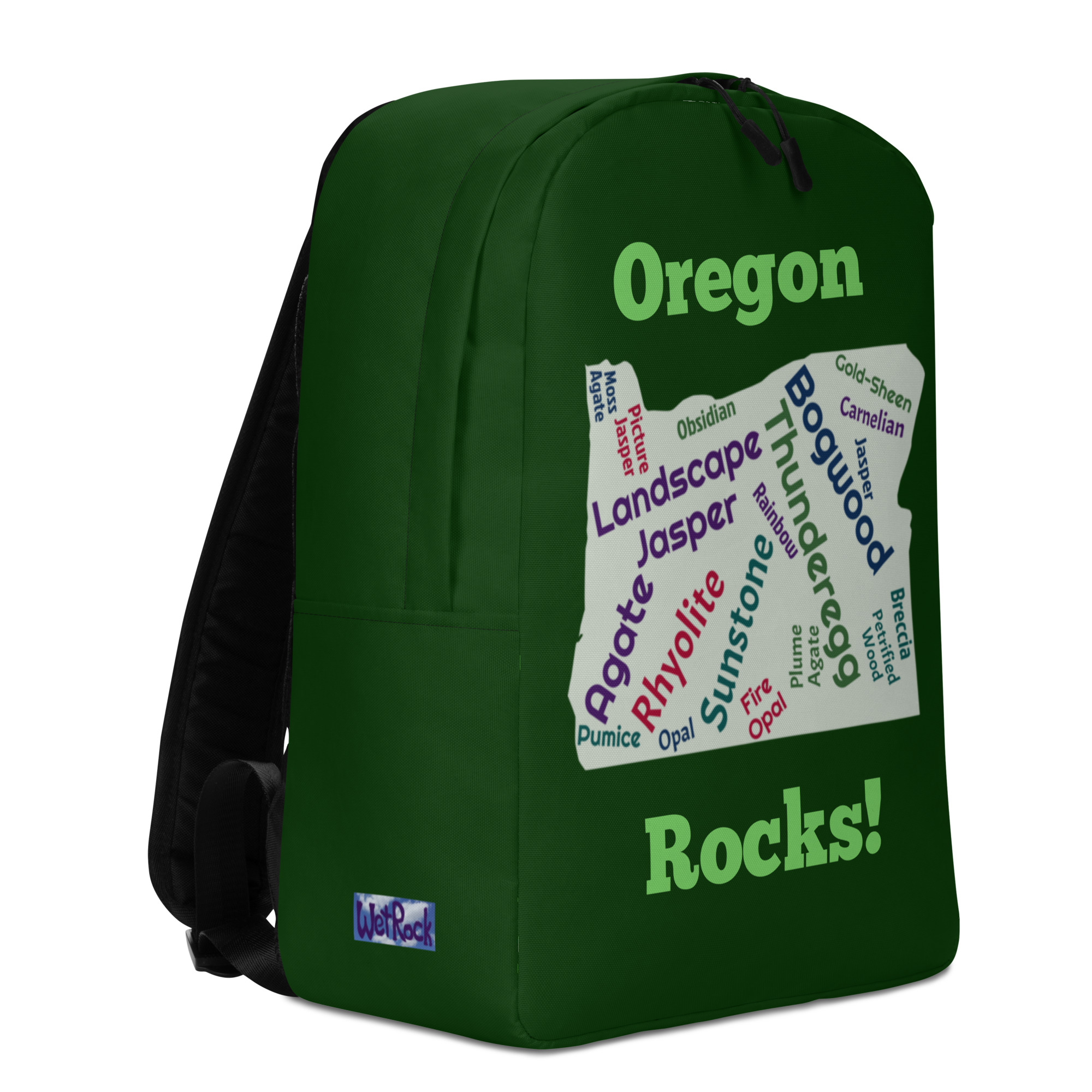Oregon Rocks! Green Minimalist Backpack - Image 3