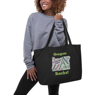 Oregon Rocks! Large organic tote bag