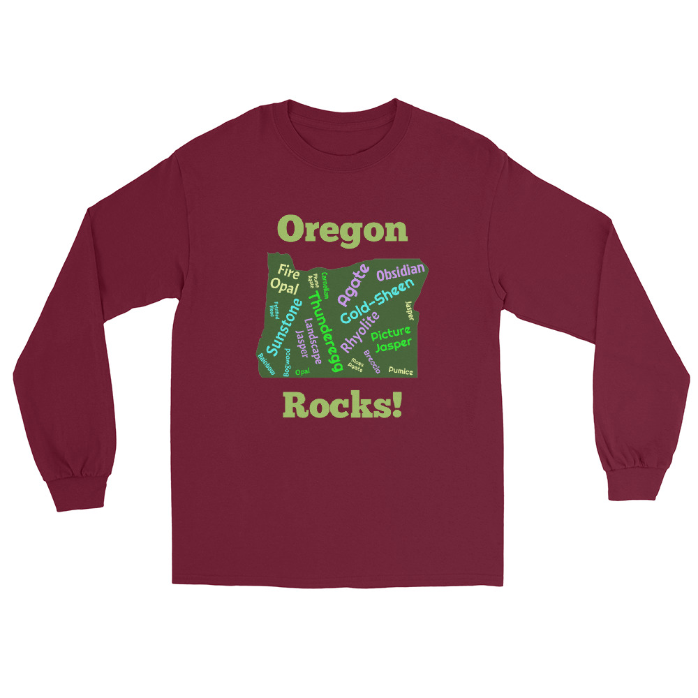 Oregon Rocks! 2 Men’s Long Sleeve Shirt - Image 4