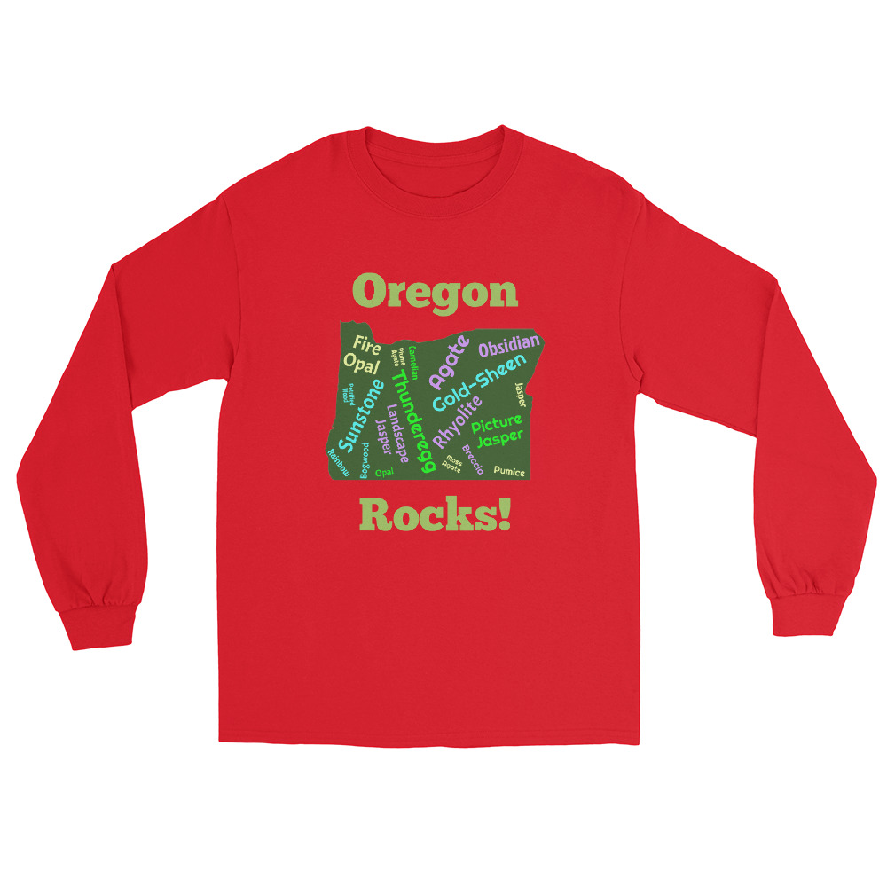 Oregon Rocks! 2 Men’s Long Sleeve Shirt - Image 6