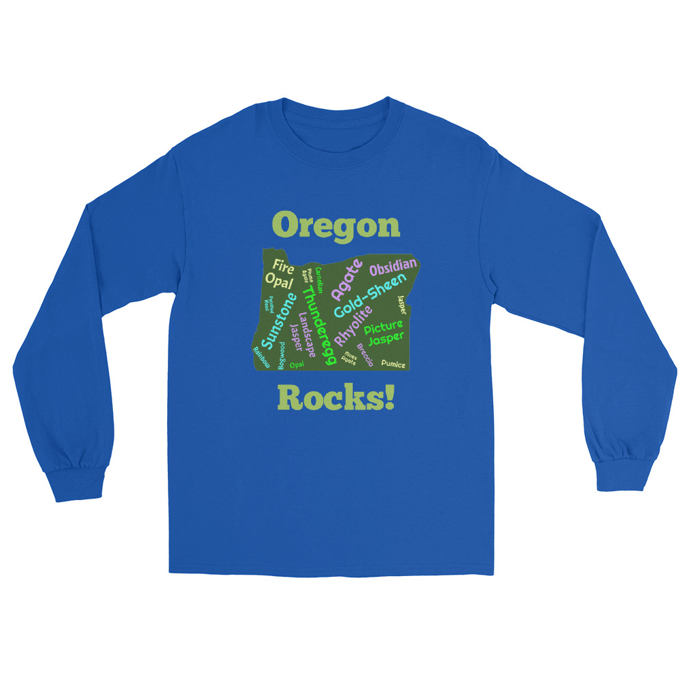Oregon Rocks! 2 Men’s Long Sleeve Shirt - Image 7