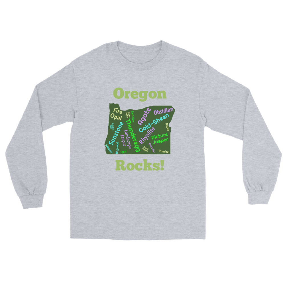 Oregon Rocks! 2 Men’s Long Sleeve Shirt - Image 9