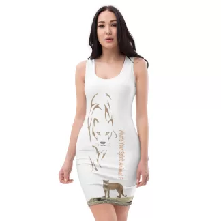 White Spirit-Cougar Bodycon dress