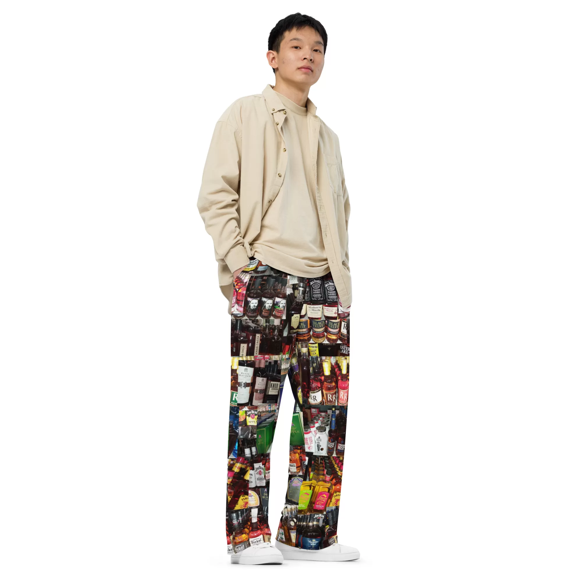 Whiskey Theme unisex wide-leg pants - Image 4
