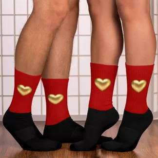 Golden Heart Socks