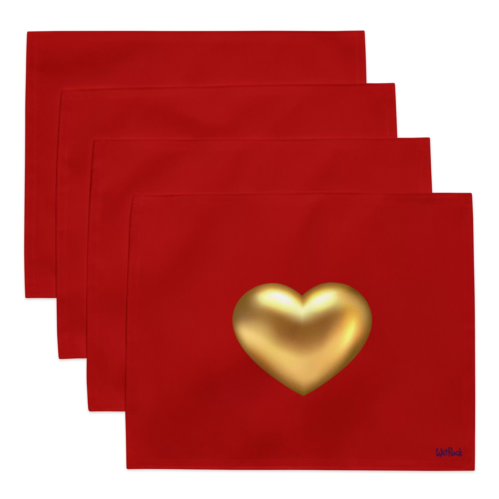 Golden Heart Placemat Set
