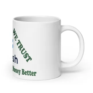 White glossy Trust mug