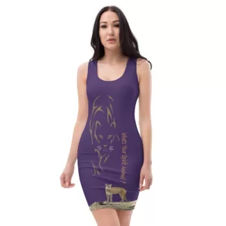 Rich Purple Spirit-Cougar Bodycon dress