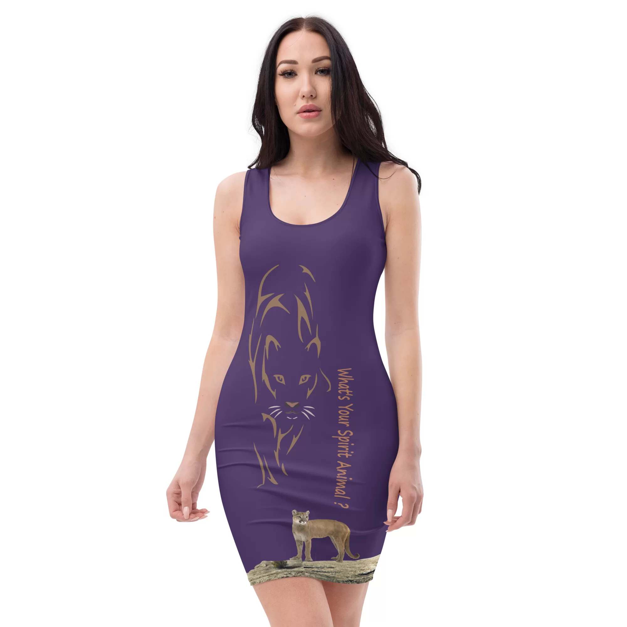 Rich Purple Spirit-Cougar Bodycon dress