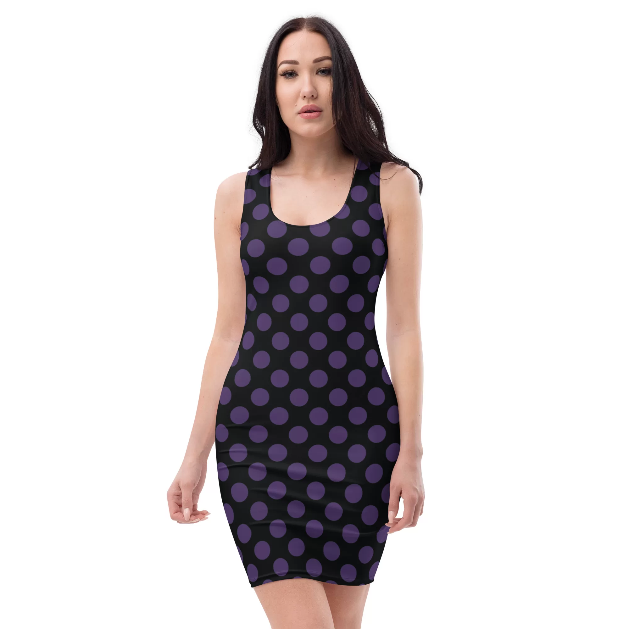 Big Purple Dots Bodycon dress - Image 3