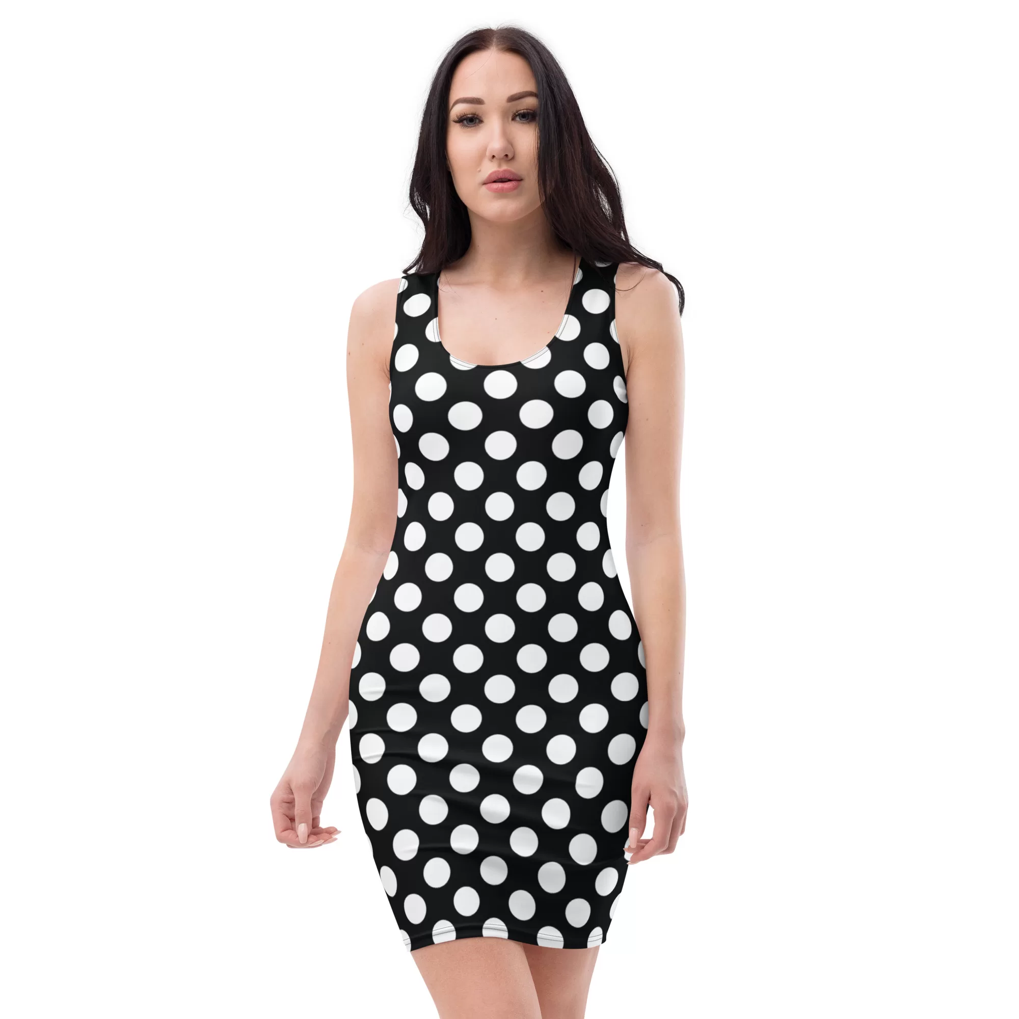Big White Dots Bodycon dress - Image 3
