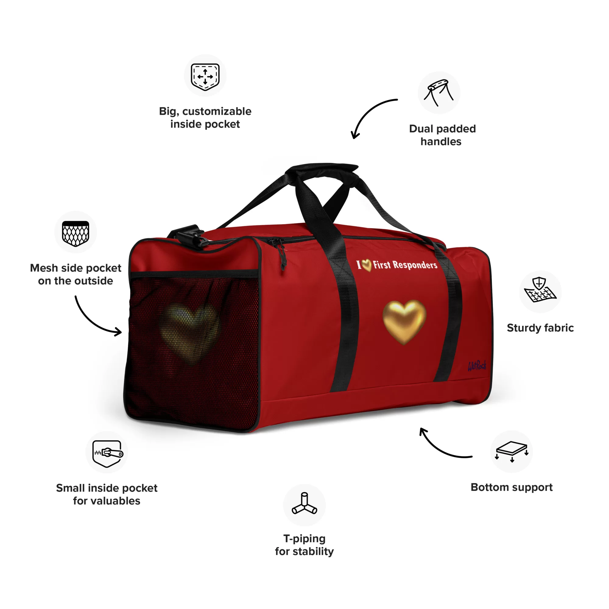 Heart First Responders Duffle bag - Image 2