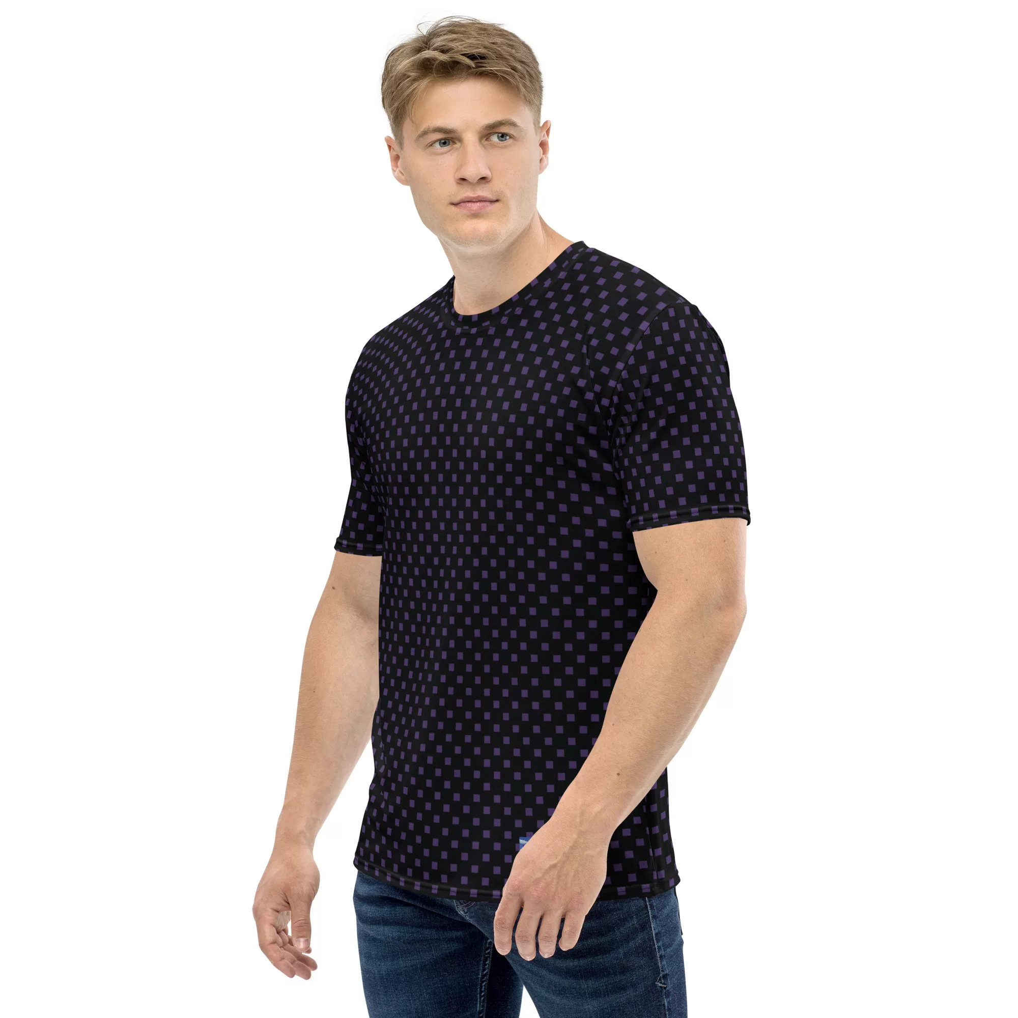 Black w Square Dots Men's t-shirt