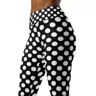 Big White Dots Yoga Leggings