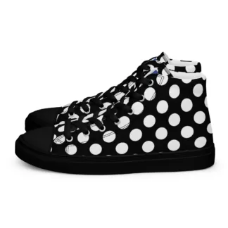 Men’s high-top "White Dots" canvas shoes