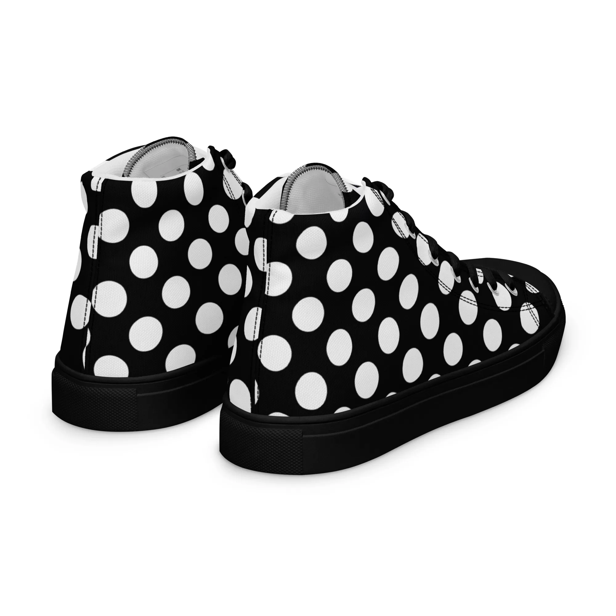 Men’s high-top "White Dots" canvas shoes - Image 9