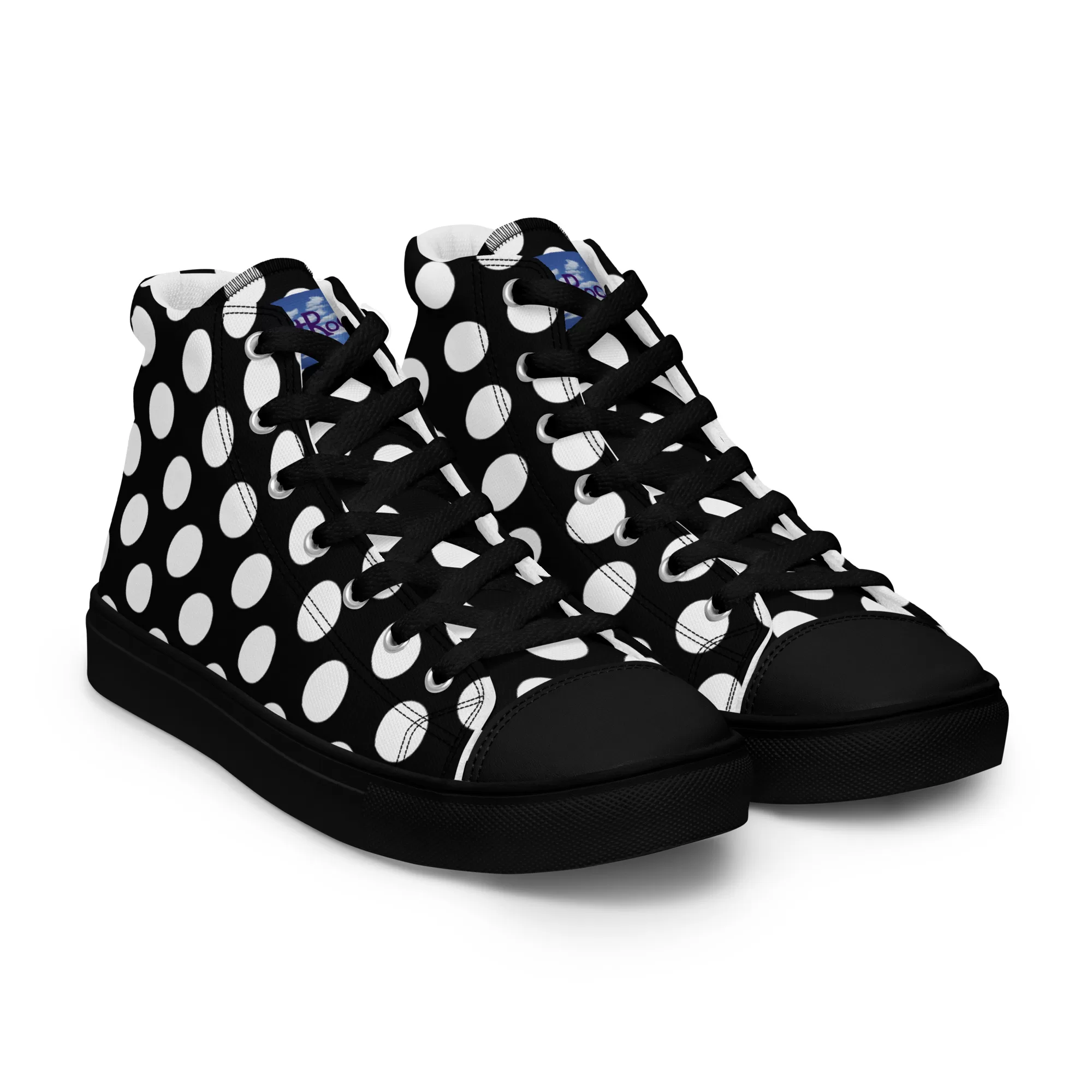 Men’s high-top "White Dots" canvas shoes - Image 10