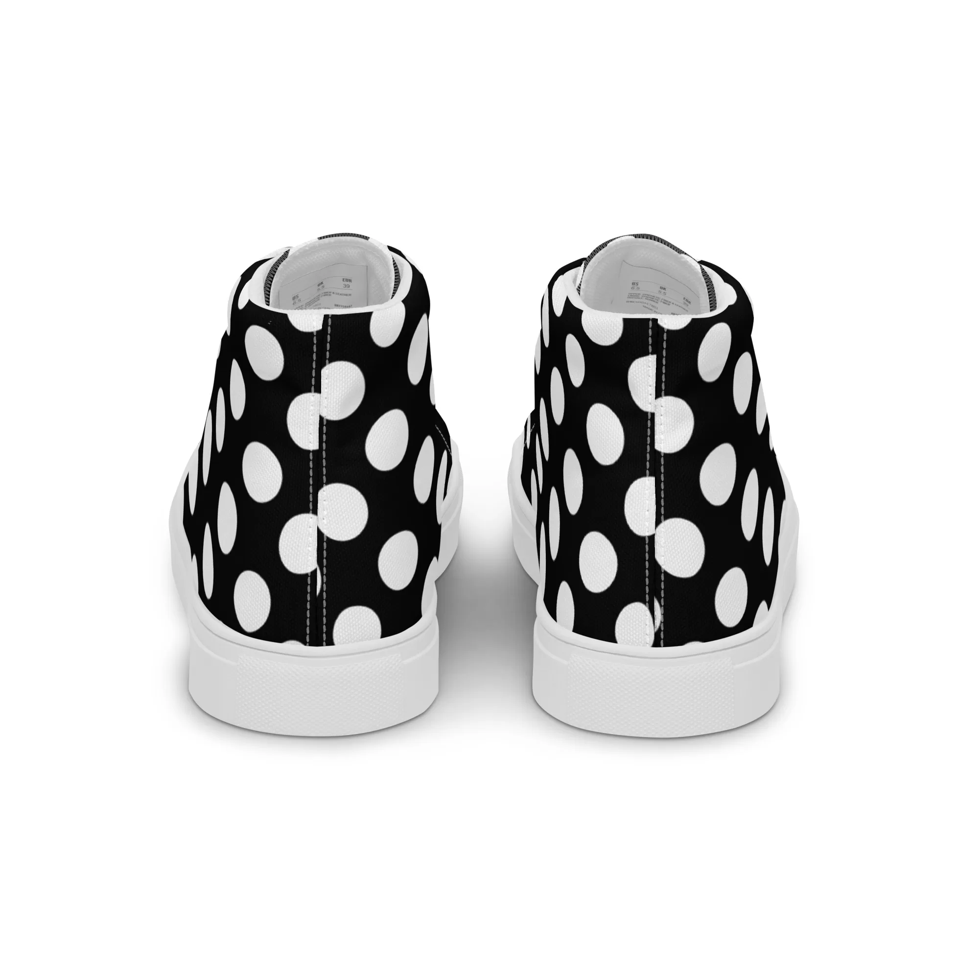 Men’s high-top "White Dots" canvas shoes - Image 14