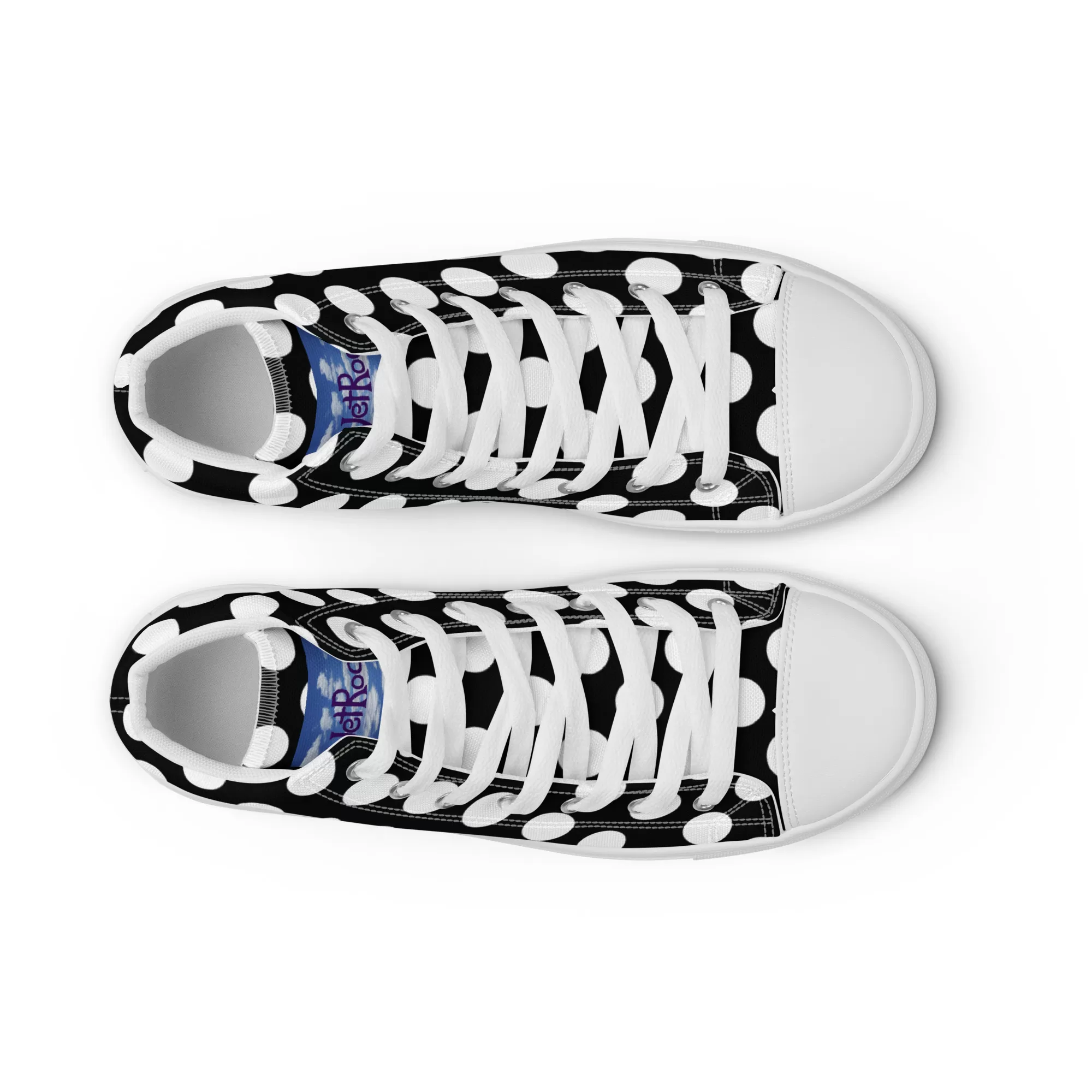 Men’s high-top "White Dots" canvas shoes - Image 21