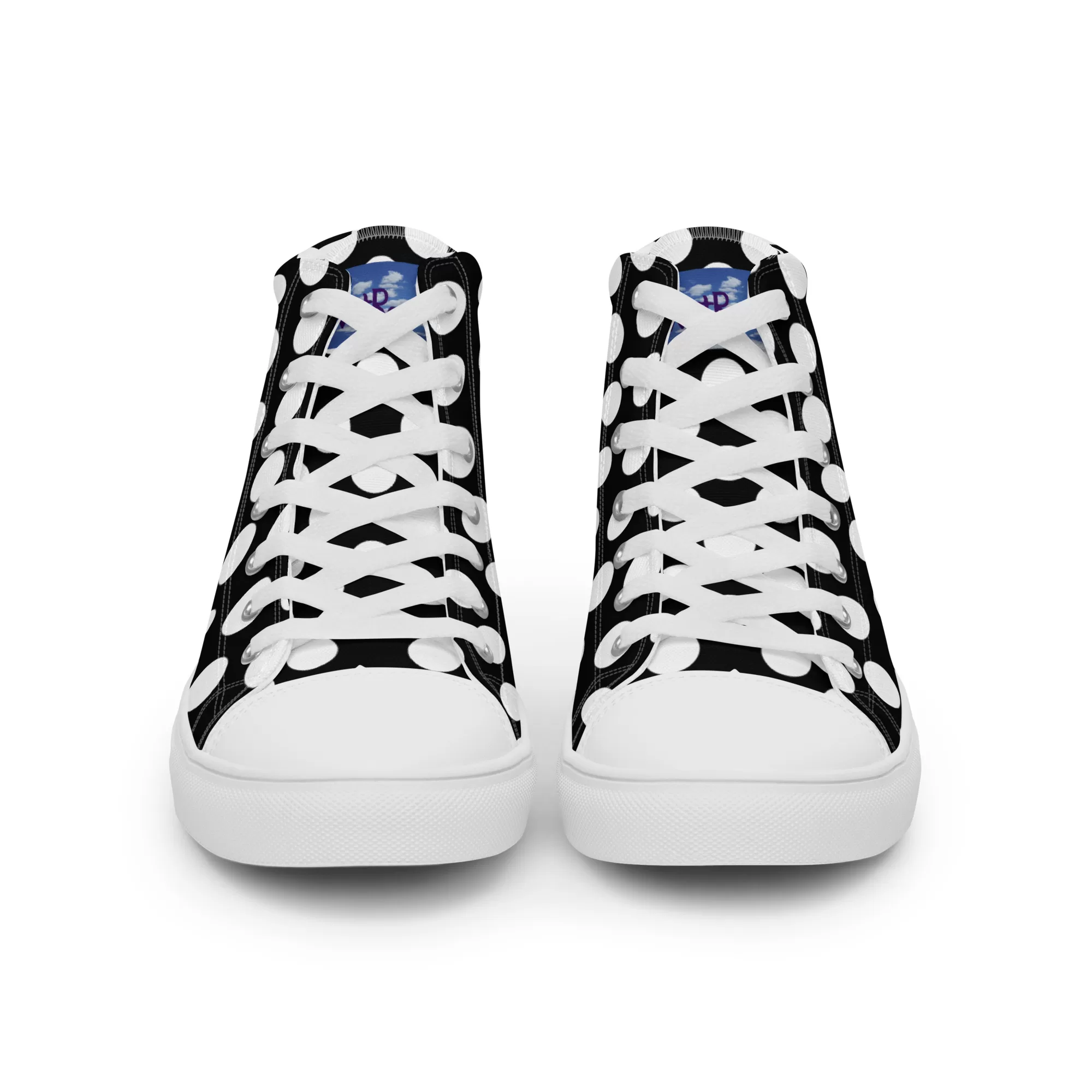 Men’s high-top "White Dots" canvas shoes - Image 20