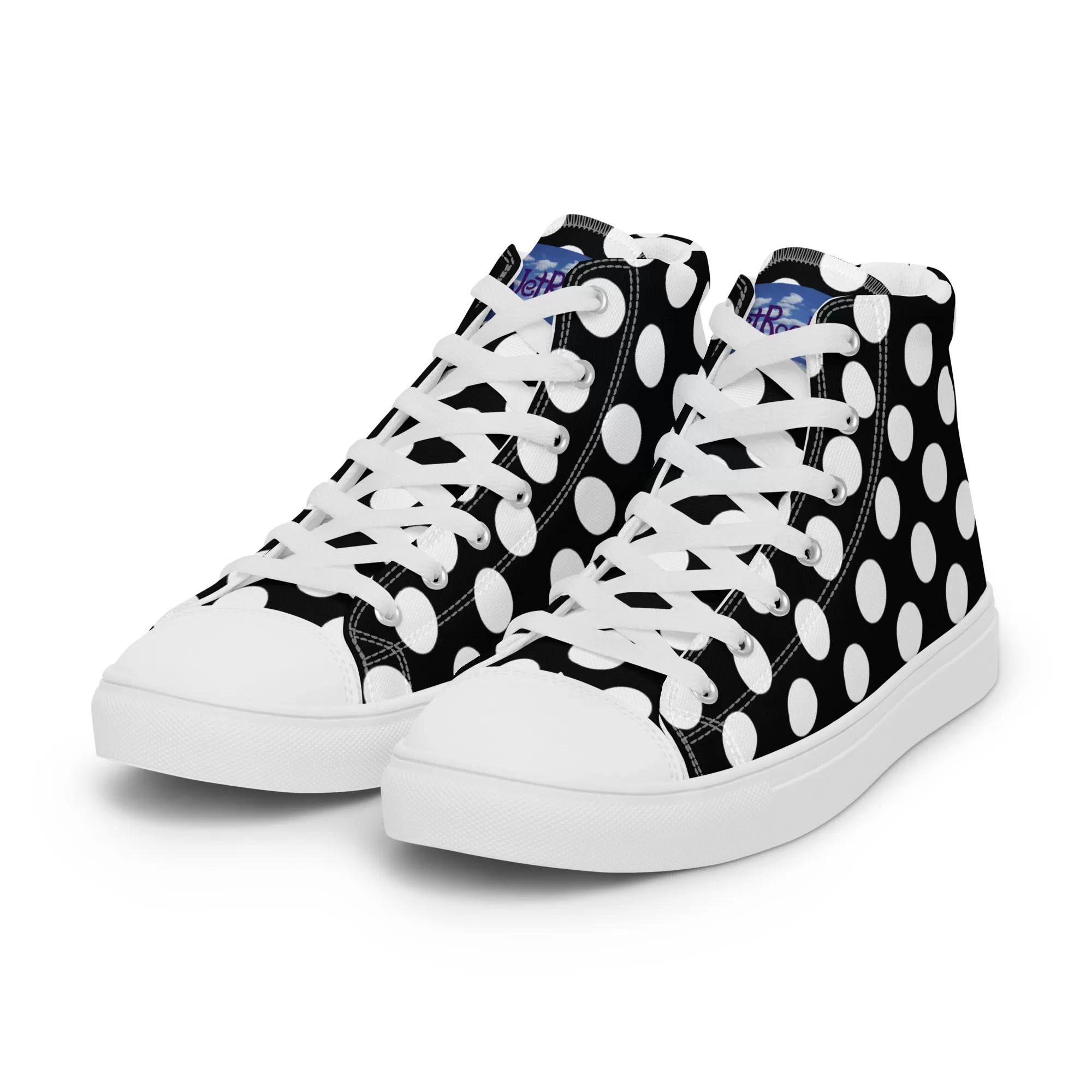 Men’s high-top "White Dots" canvas shoes - Image 16