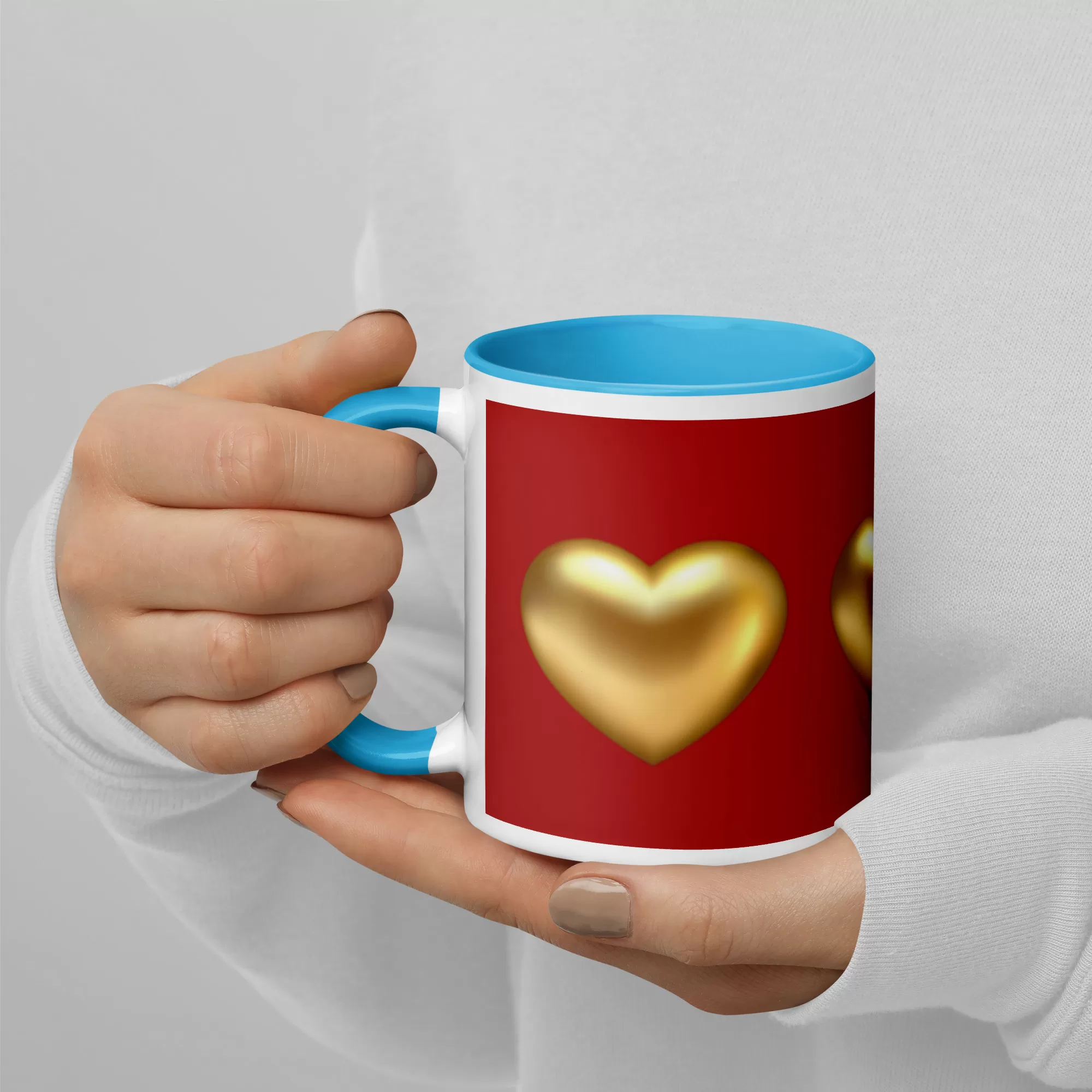 Golden Hearts Mug with Color Inside - Image 17