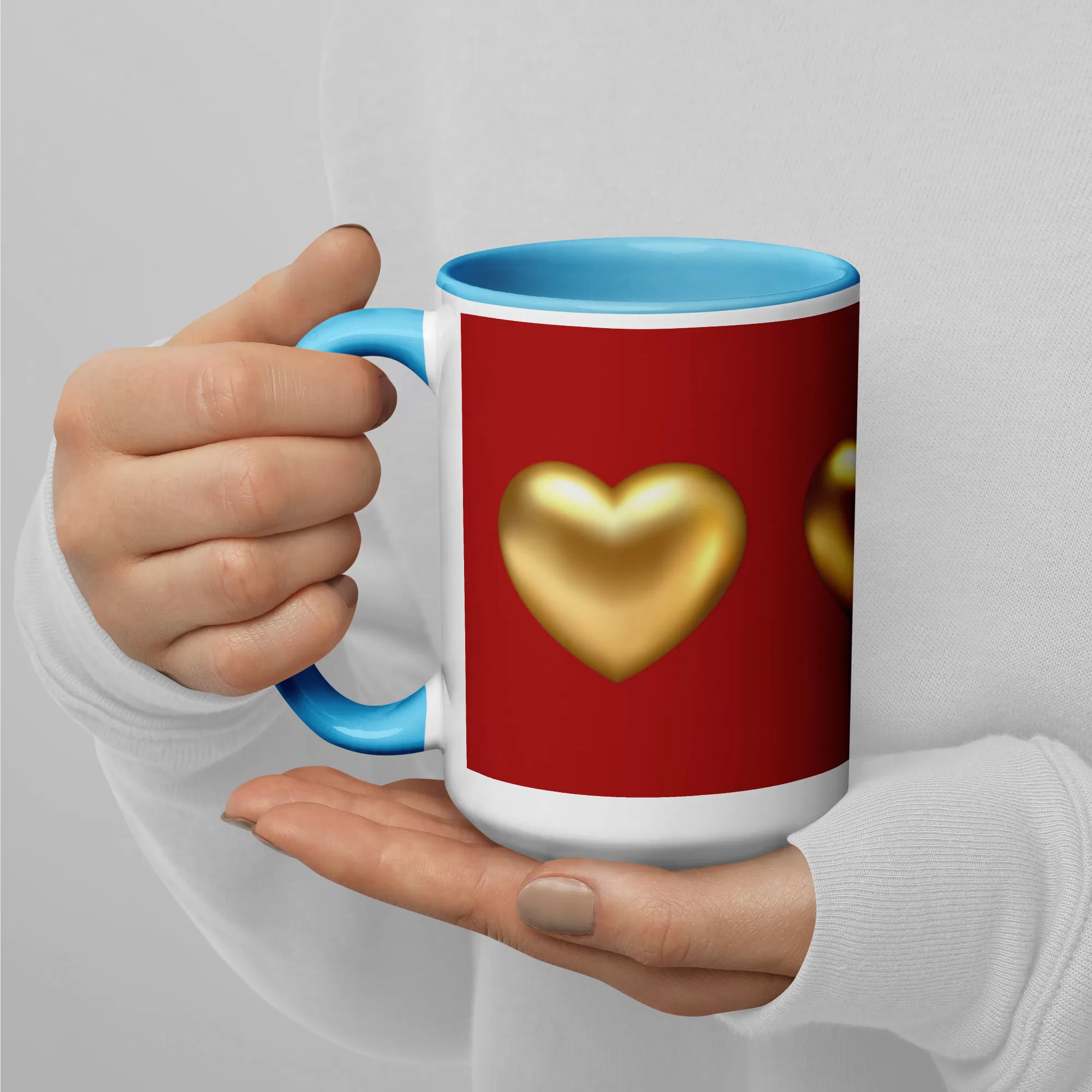 Golden Hearts Mug with Color Inside - Image 19