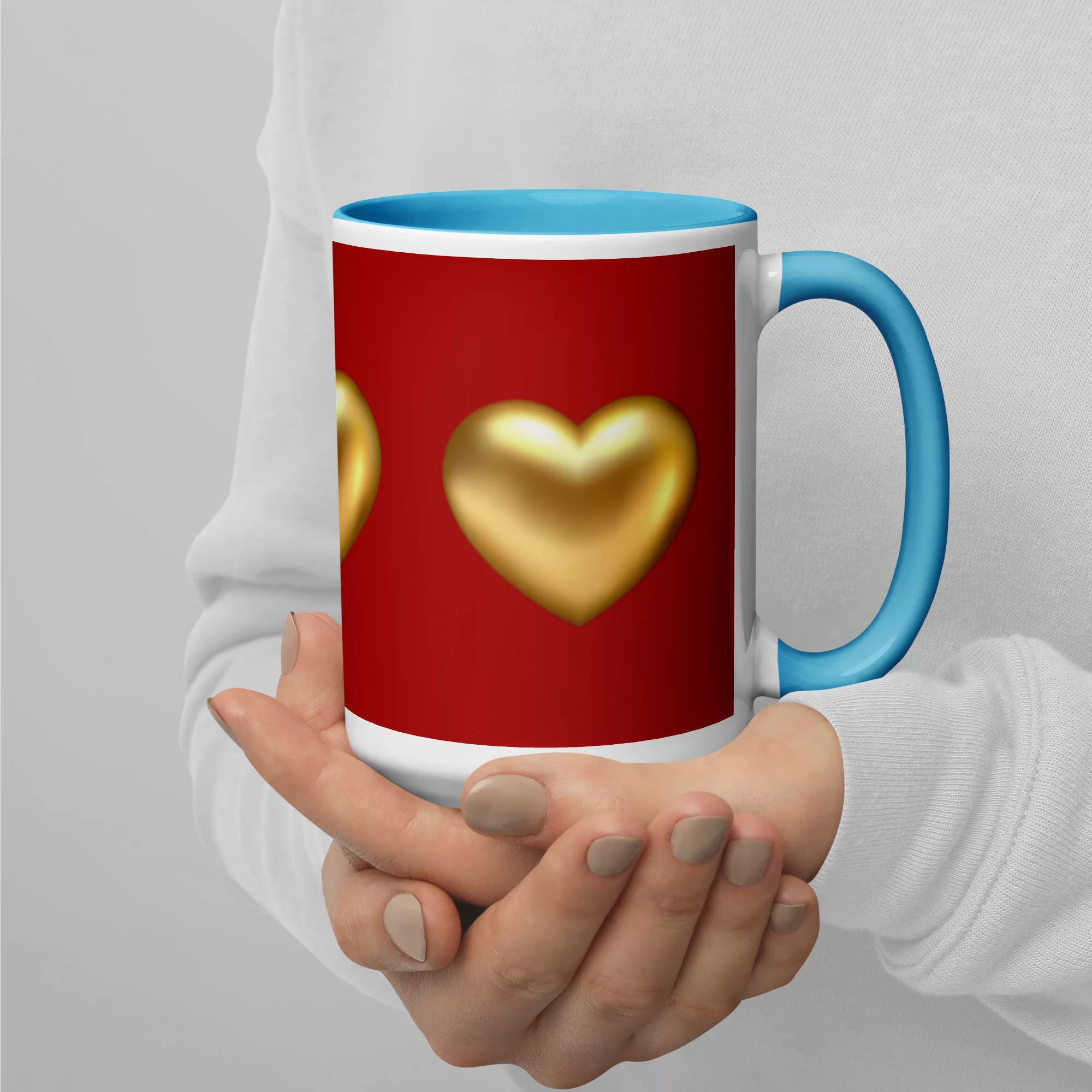 Golden Hearts Mug with Color Inside - Image 20