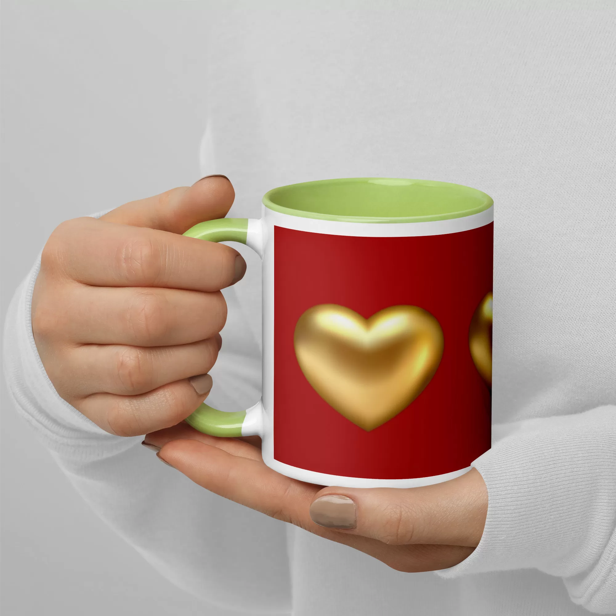 Golden Hearts Mug with Color Inside - Image 25