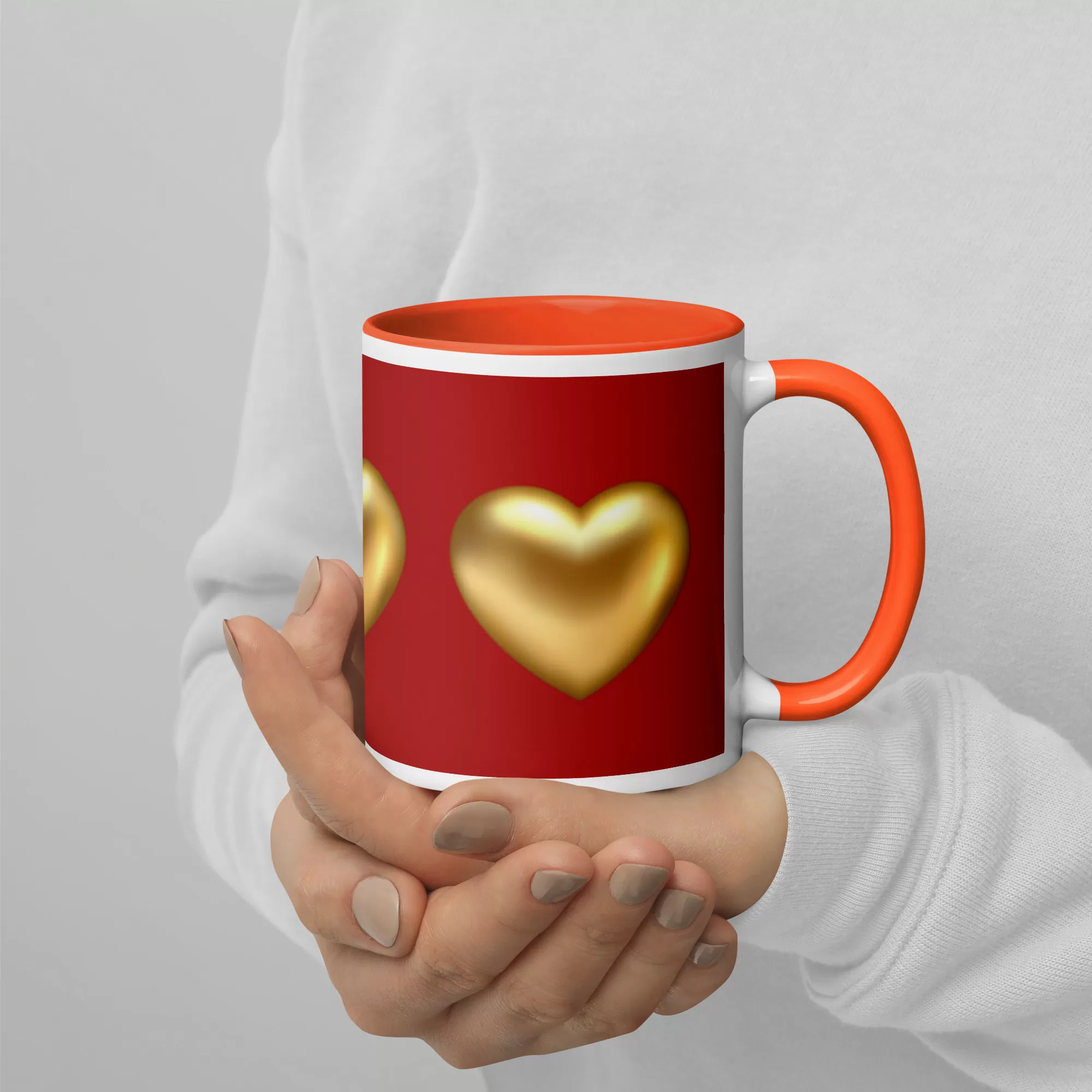 Golden Hearts Mug with Color Inside - Image 16