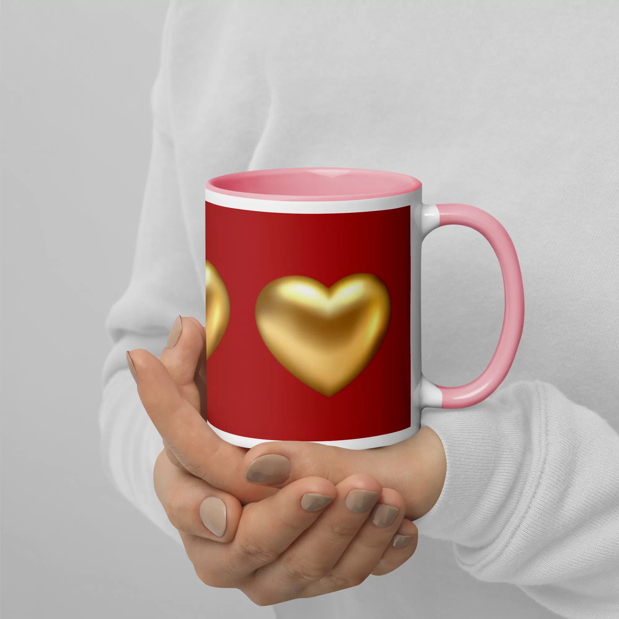 Golden Hearts Mug with Color Inside - Image 22