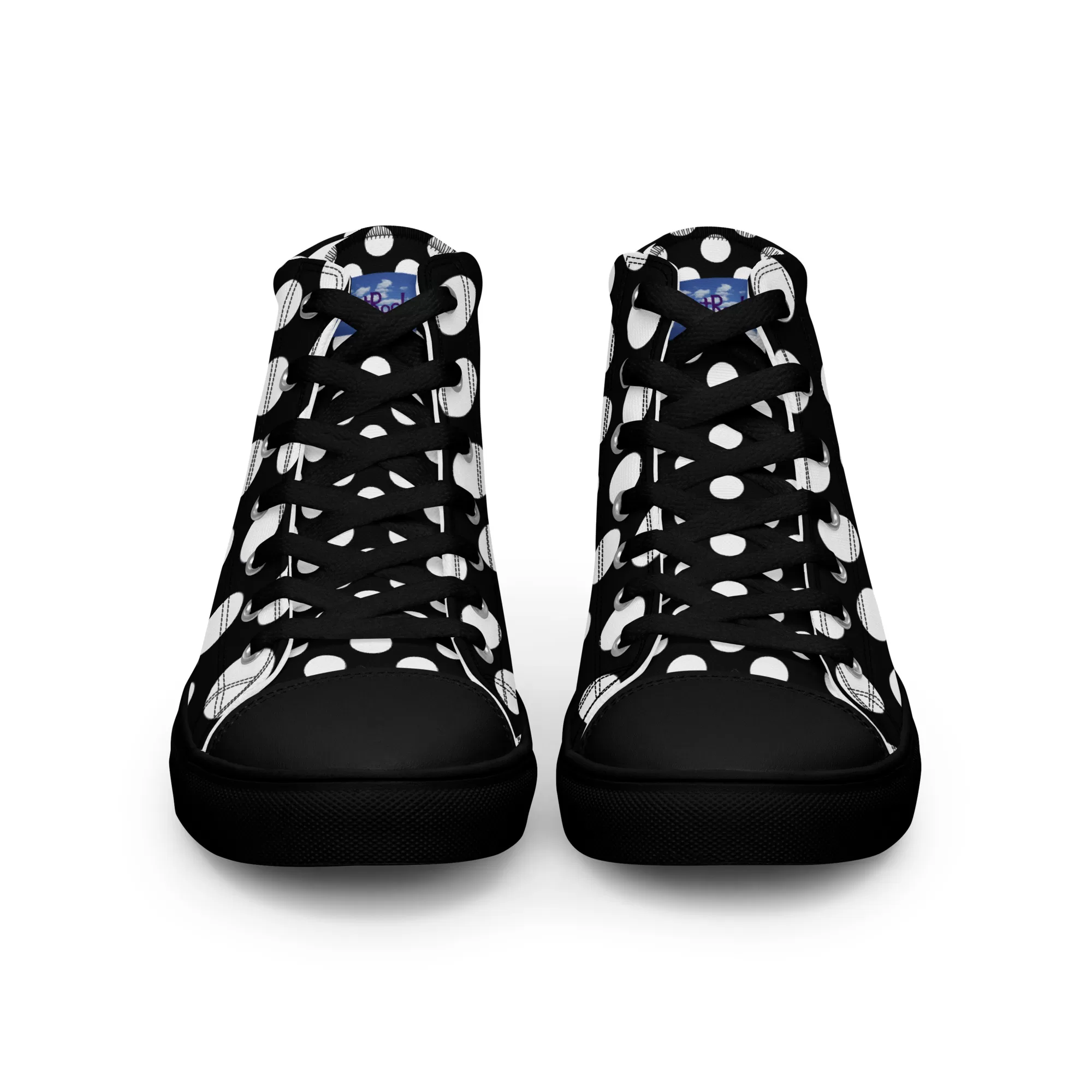 Women’s high top "White Dots" canvas shoes - Image 12