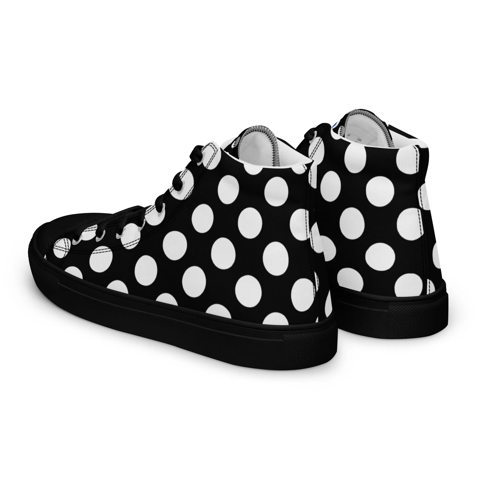 Women’s high top "White Dots" canvas shoes - Image 8