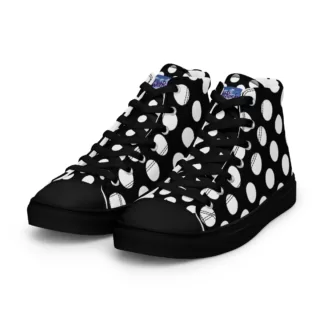Women’s high top "White Dots" canvas shoes