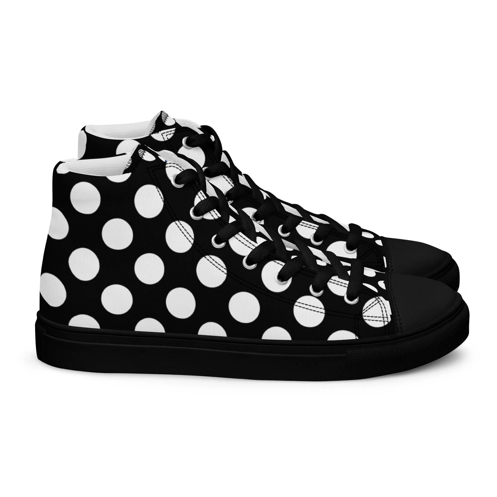 Women’s high top "White Dots" canvas shoes - Image 9
