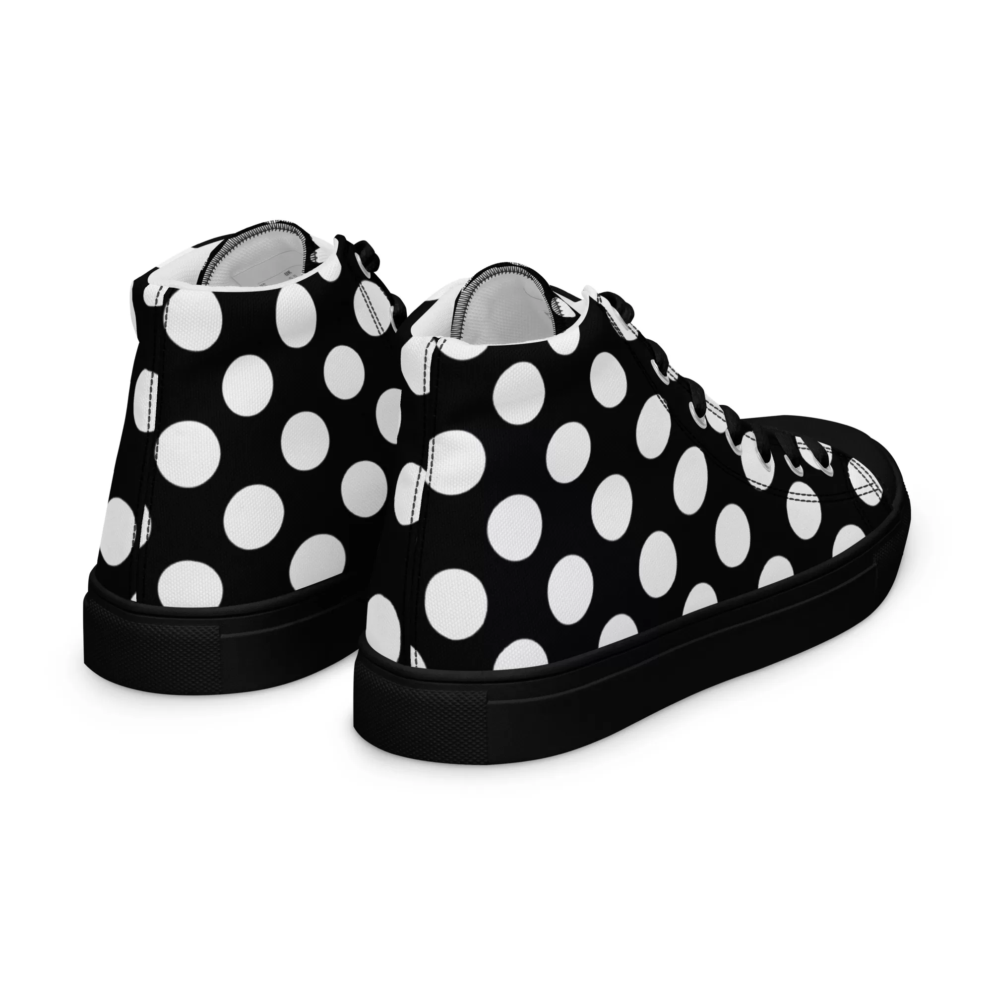 Women’s high top "White Dots" canvas shoes - Image 10