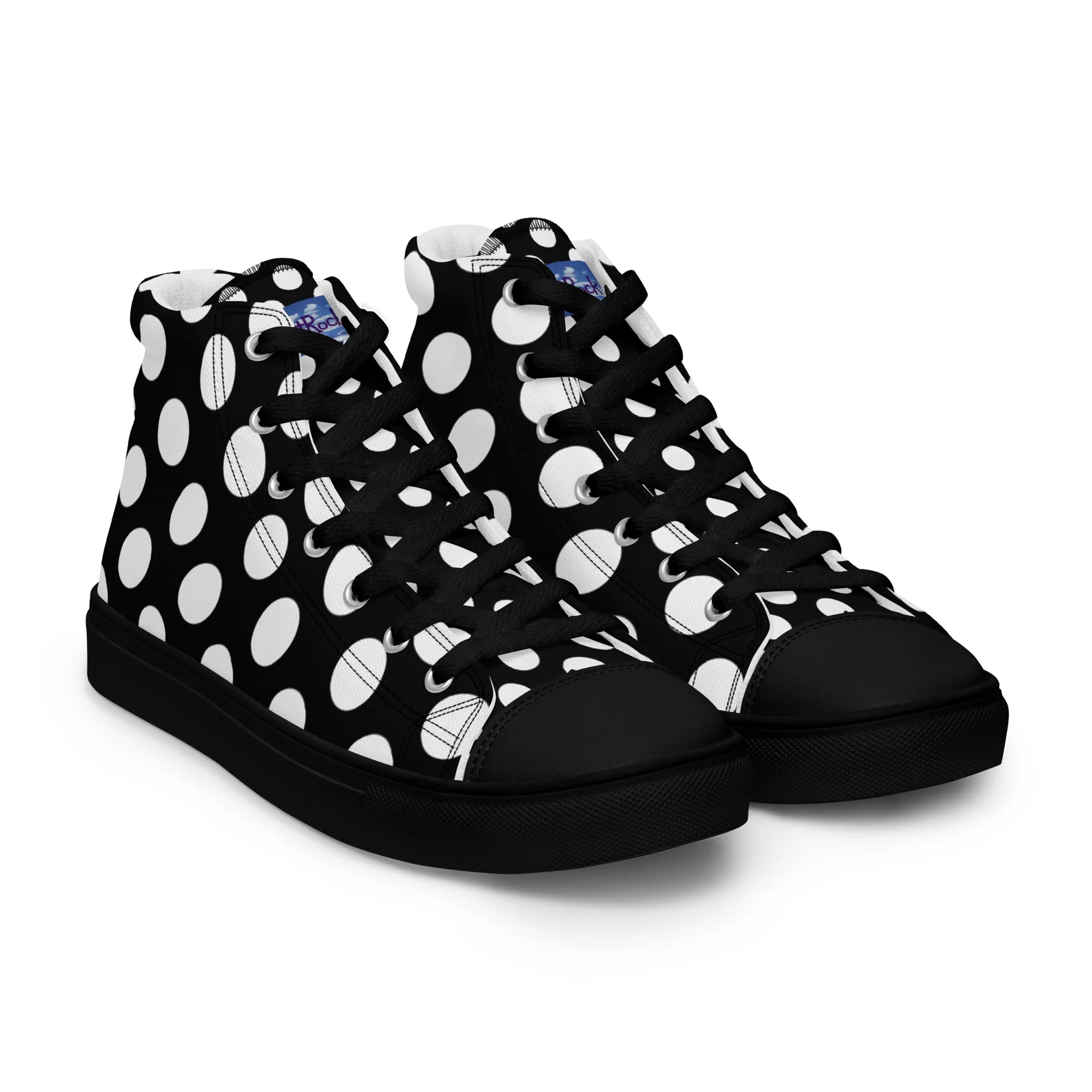 Women’s high top "White Dots" canvas shoes - Image 11